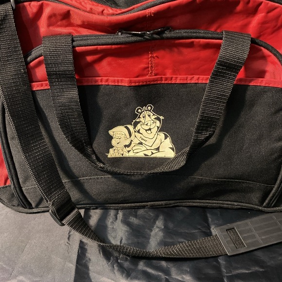 Vintage Gemline Tony The Tiger‎ Keebler Elf Kelloggs Cereal Gym Bag Black/Red - Picture 2 of 9